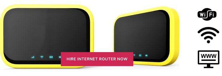 Image travel wifi internet router banner